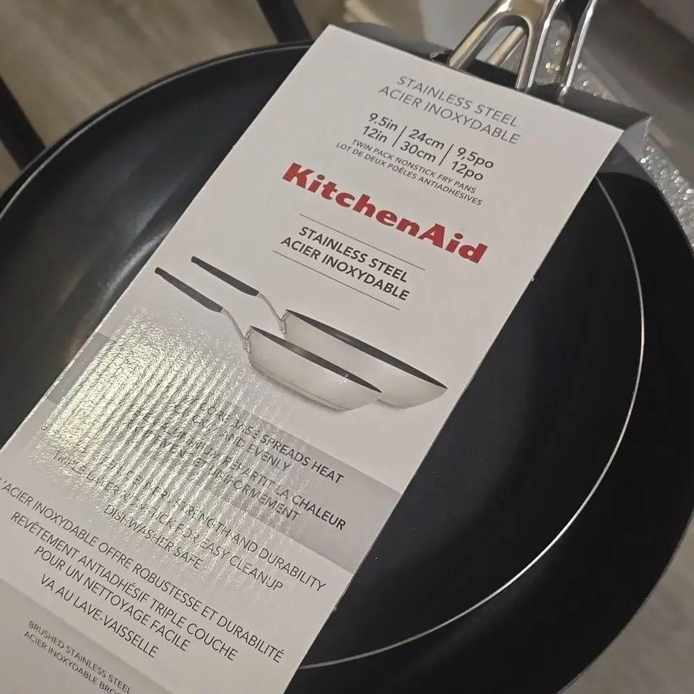 KitchenAid Stainless Steel Non-Stick Frying‎ Pan/Skillet Cookware Set